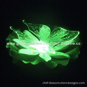 Garden Decor Solar Floating Lotus with Butterfly, LED